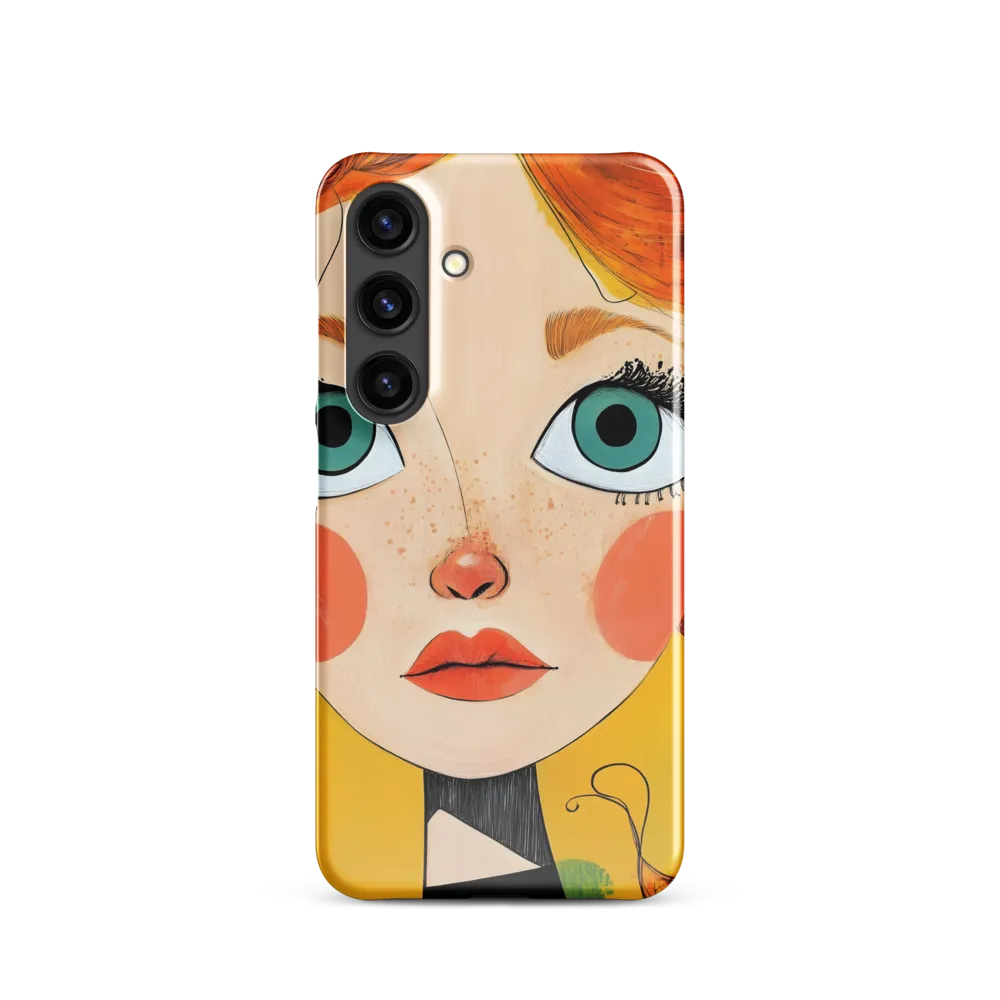 Whimsical Portrait of a Girl | Phone Case |  S24 | Snap Case | Glossy