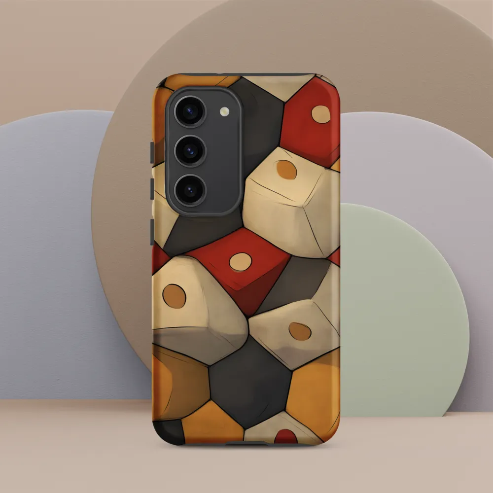 Interlocking Hexagons: An Abstract Dance of Color