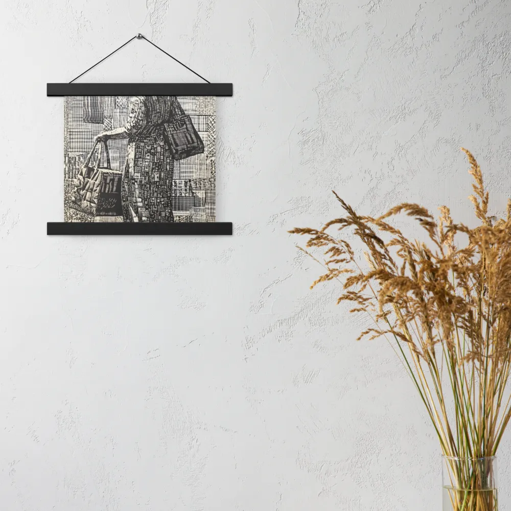 Urban Reflections: A Shopping Narrative | Poster With Black Wood Hanger | 10″×10″