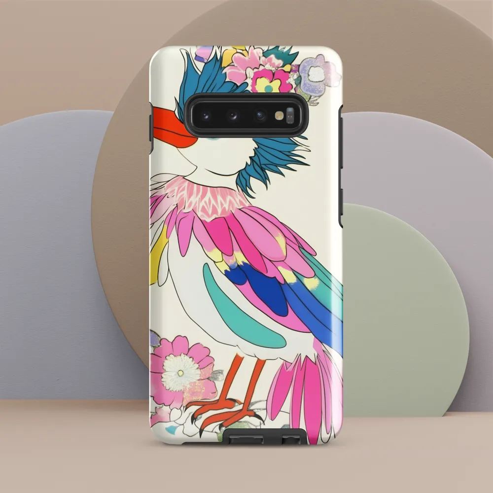 Whimsical Feathers | Phone Case |  S10 Plus | Tough Case | Glossy