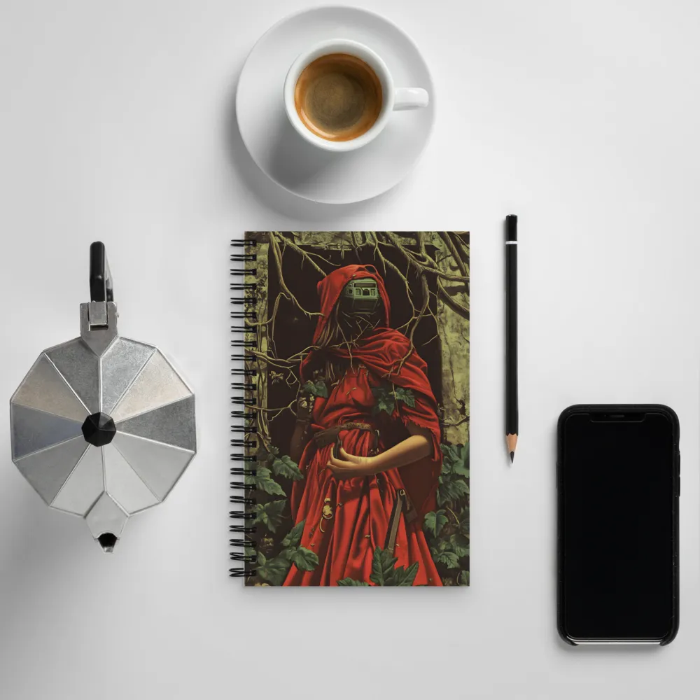 The Enigmatic Cloaked Traveler | Spiral Notebook