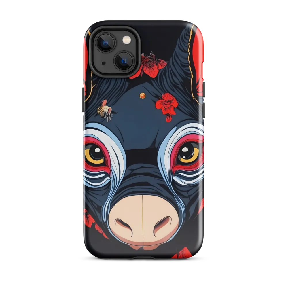 Mystical Bull with Floral Motifs