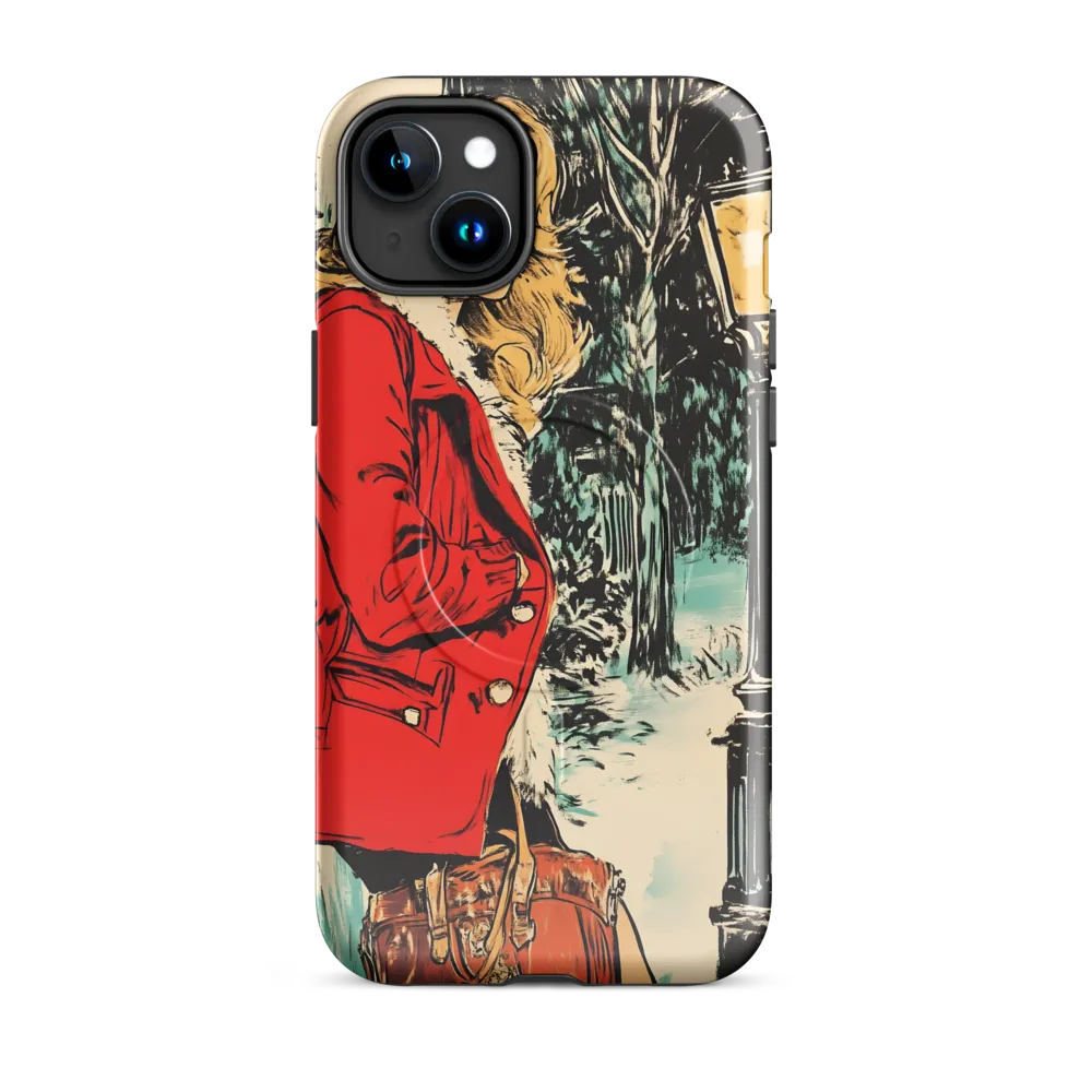 Winter Glamour in Red | Phone Case |  15 Plus | MagSafe® Tough Case | Glossy