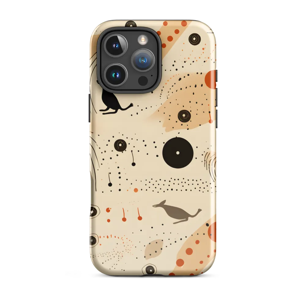 Playful Patterns in Earth Tones | Phone Case |  16 Pro Max | Tough Case | Glossy