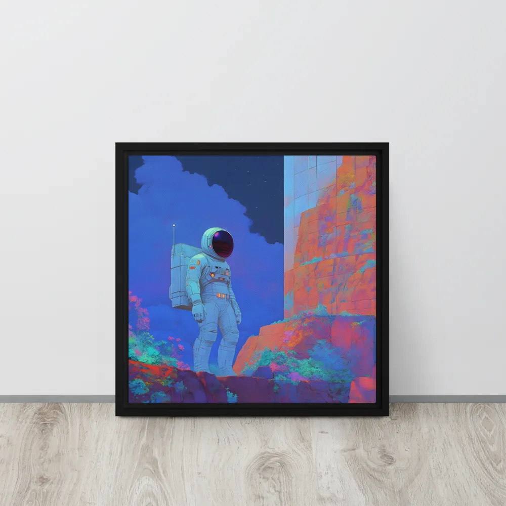 Interstellar Reflections | Canvas with Black Frame | 16″×16″