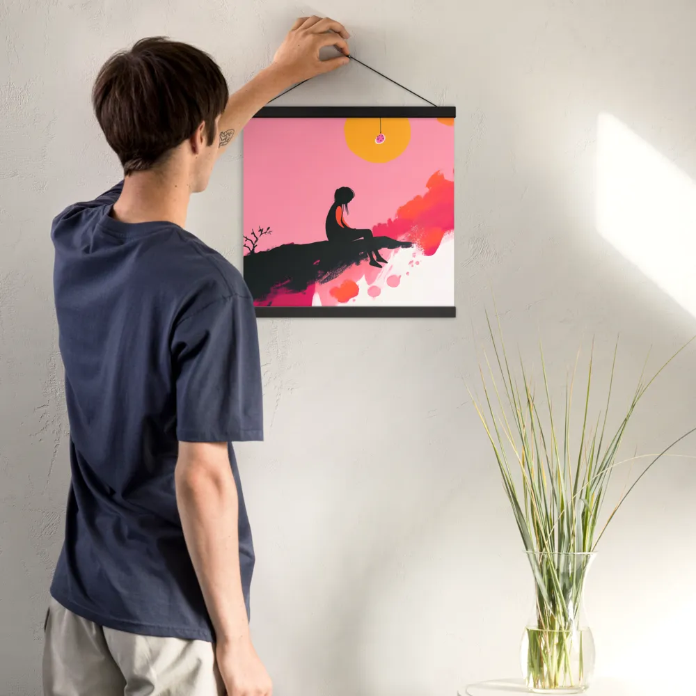 Whispers of the Sun | Poster With Black Wood Hanger | 16″×16″