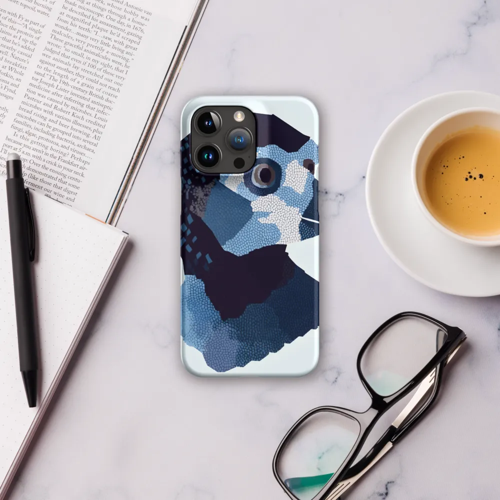 Abstract Avian Portrait in Blue