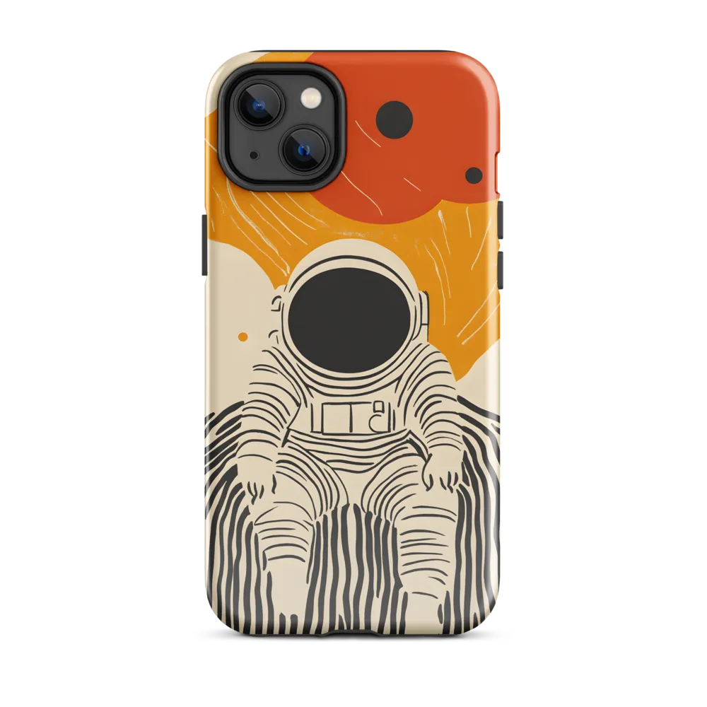 Astronaut in Cosmic Thoughts | Phone Case |  14 Plus | Tough Case | Glossy