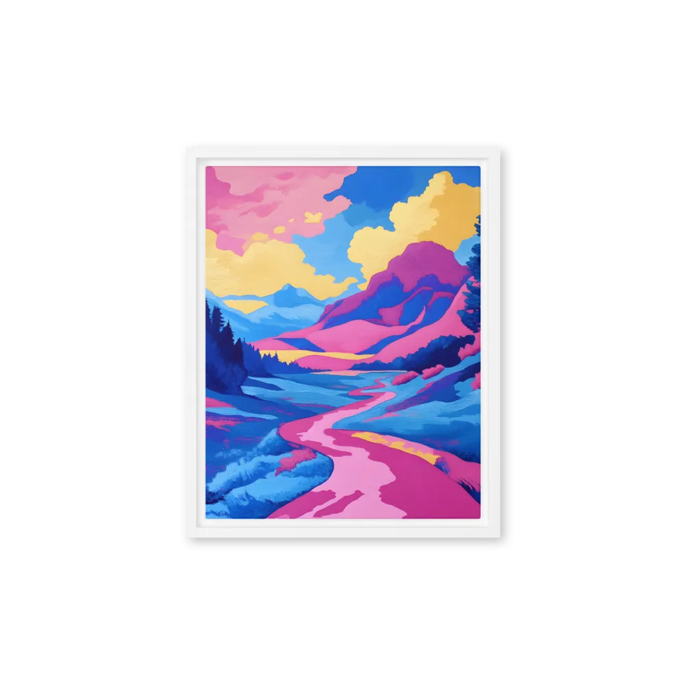 Dreamscape: The Serene River | Canvas with White Frame | 11″×14″