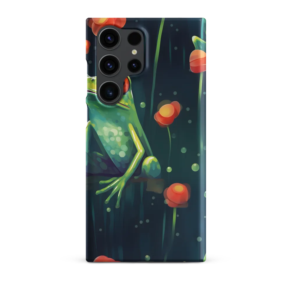 Playful Frogs in a Lush Pond | Phone Case