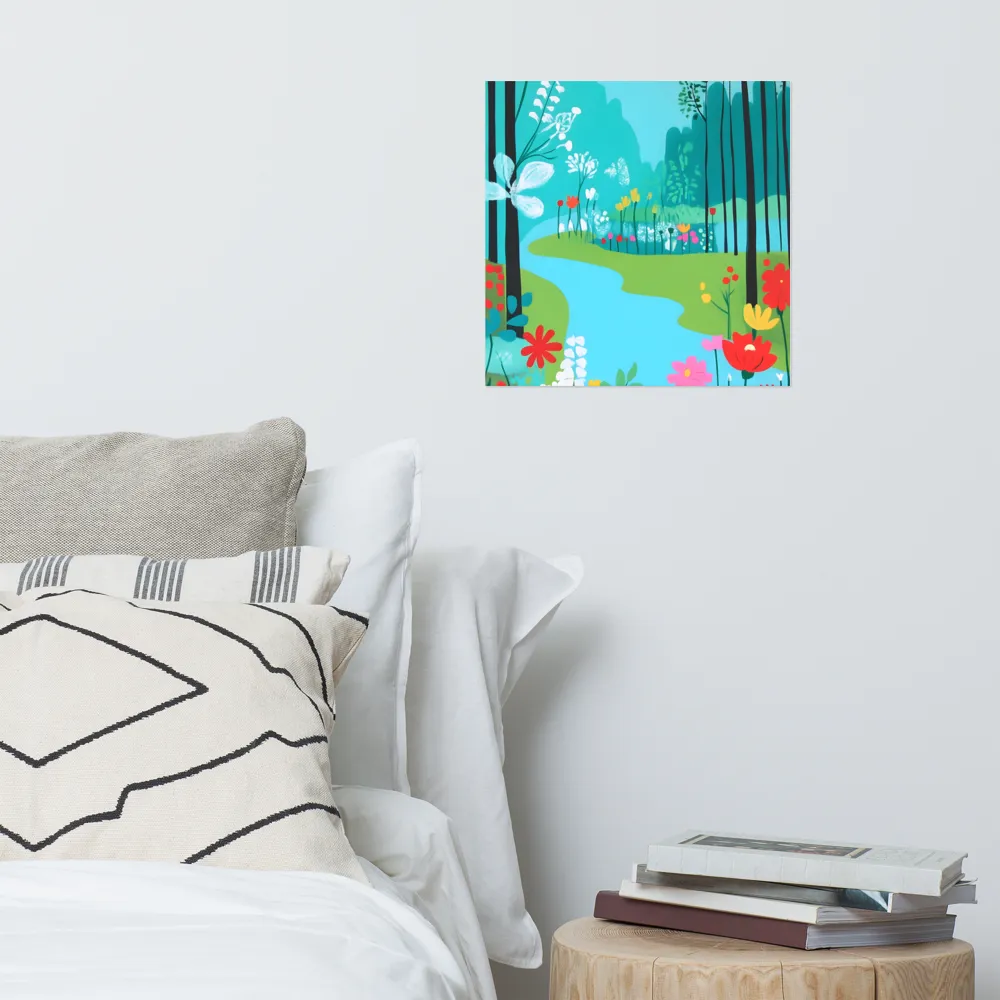 Whispers of Spring: A Colorful Retreat | Poster | 16″×16″
