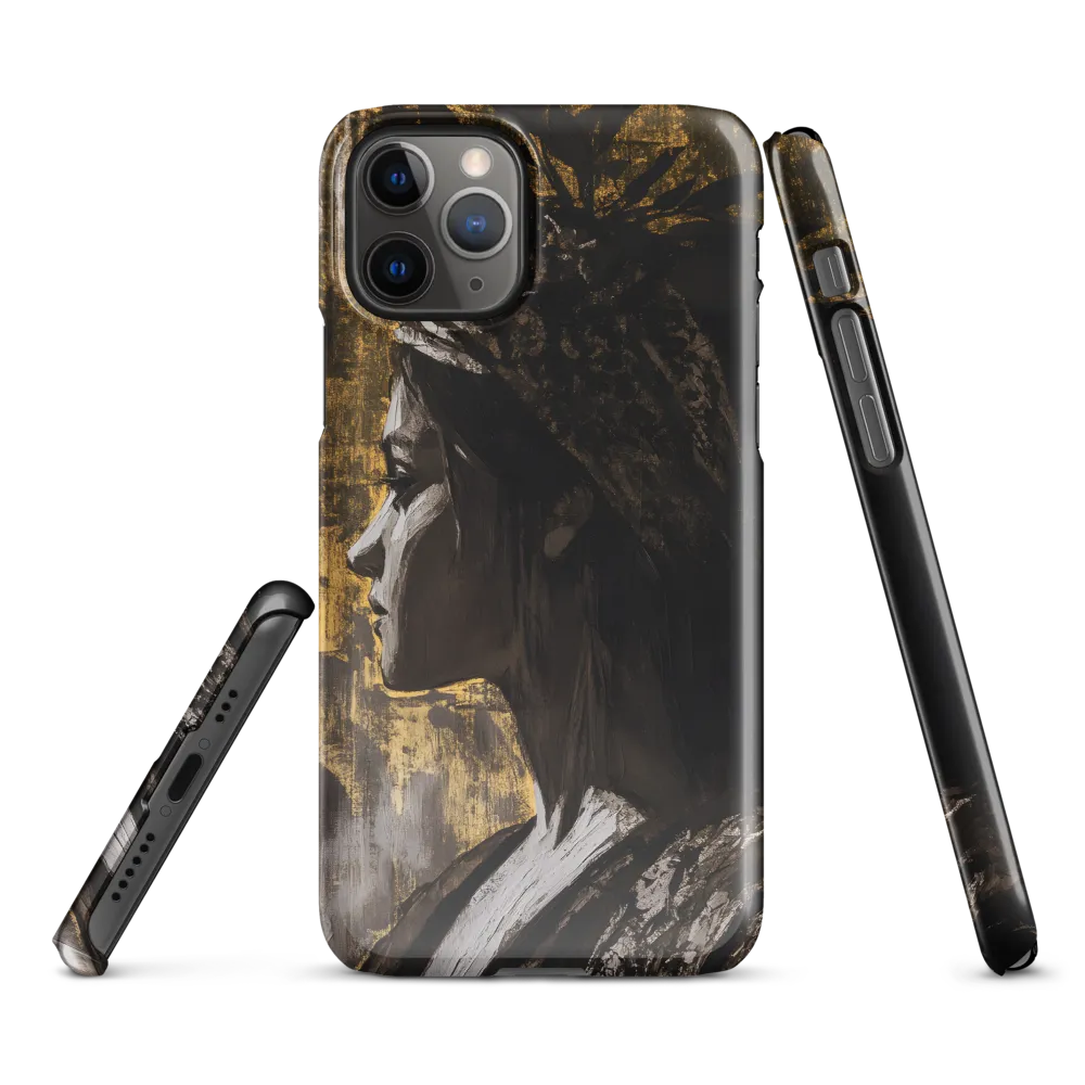 Golden Elegance: A Modern Profile Portrait