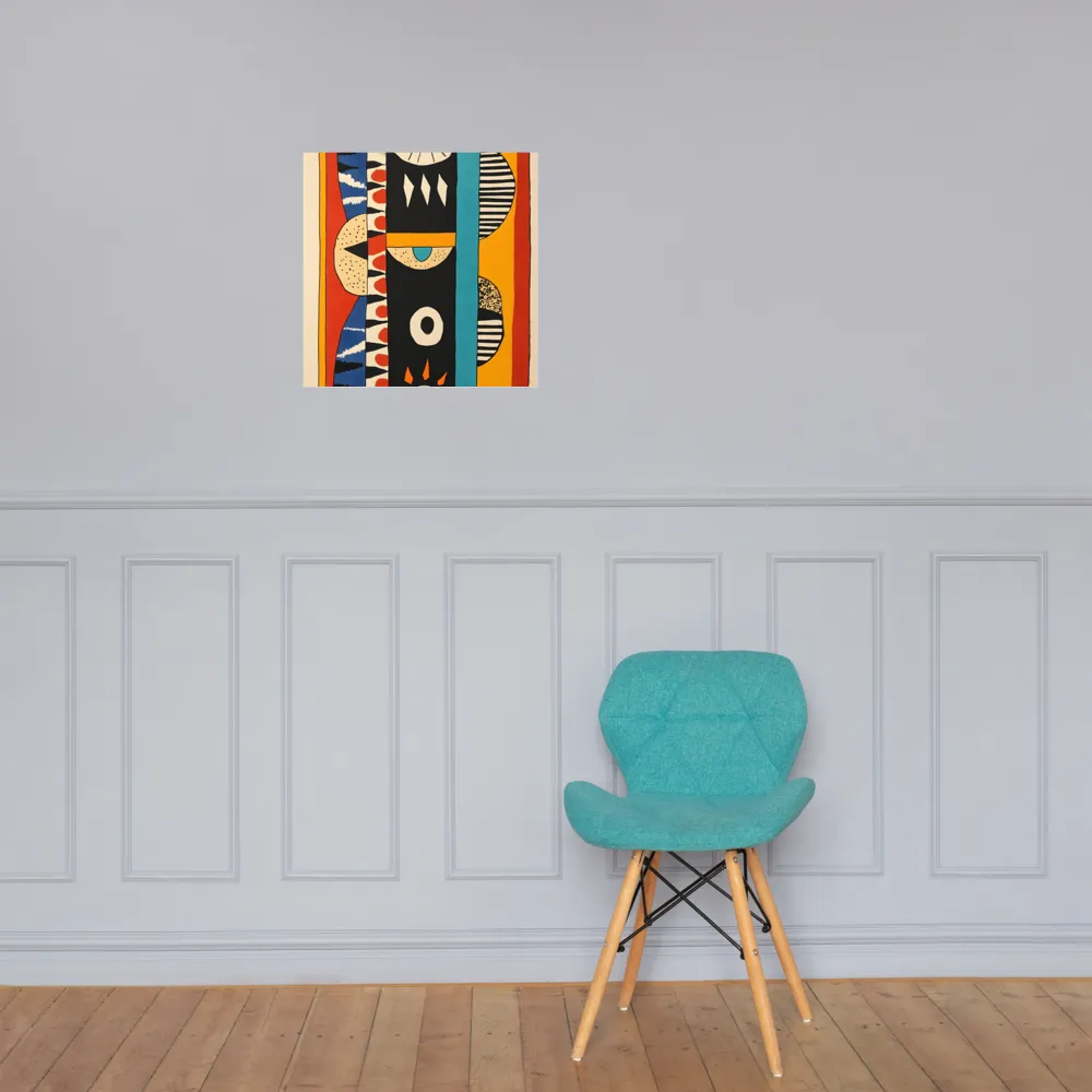 Playful Geometry: A Modern Abstract Exploration | Poster | 18″×18″