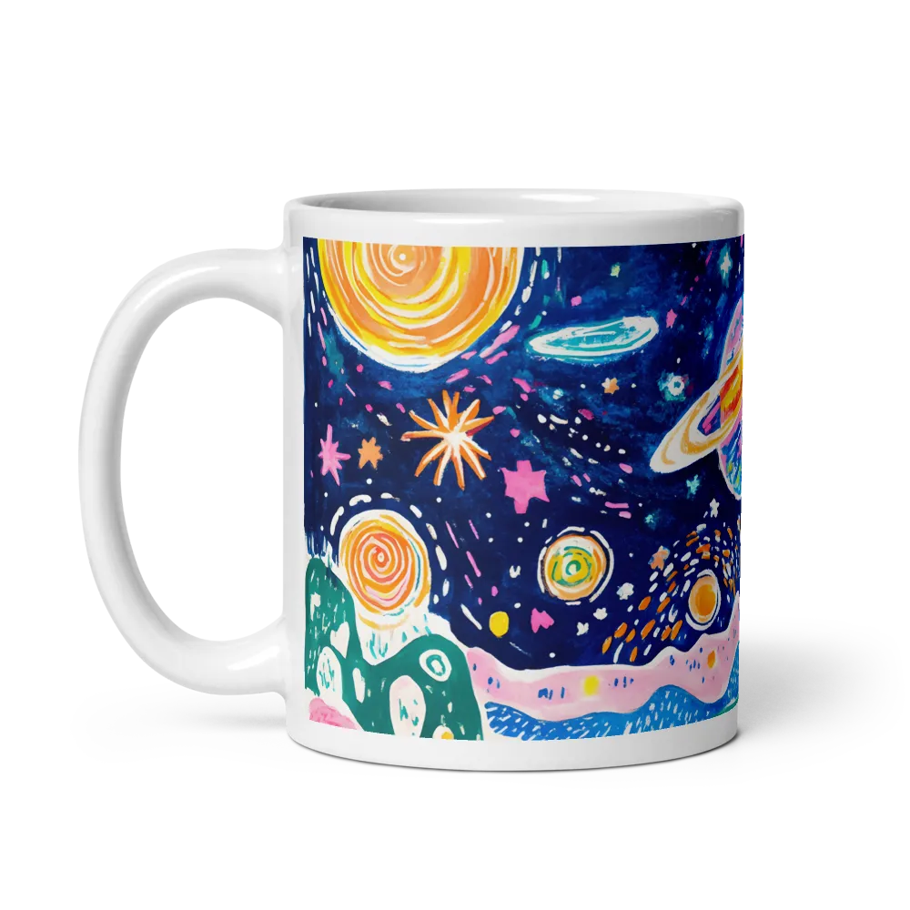 Whimsical Cosmic Landscape | Mug with White inside | 11 oz