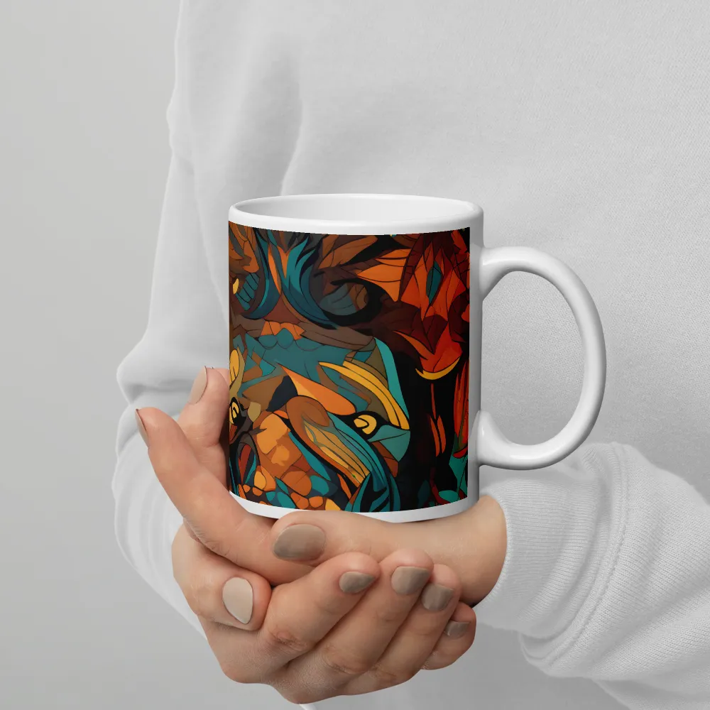 Fierce Royalty: A Geometric Exploration of Lions | Mugs | Multiple Sizes & Colors