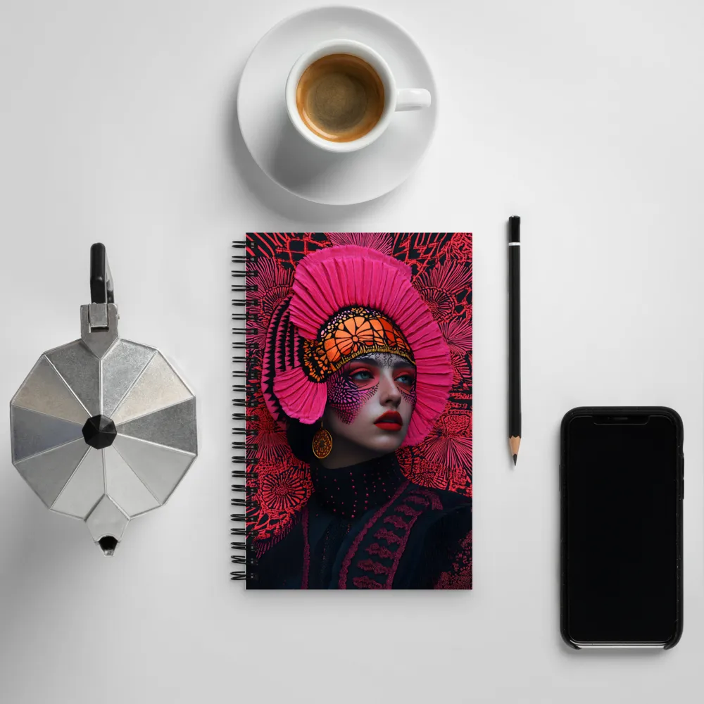 Bold Elegance: A Contemporary Portrait | Spiral Notebook