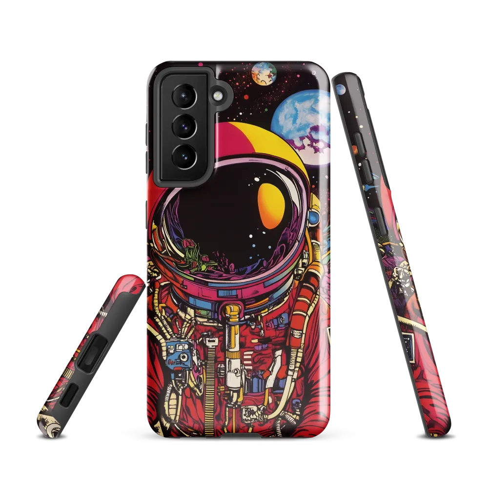 Cosmic Journey: An Astronaut's Exploration | Phone Case |  S21 | Tough Case | Glossy