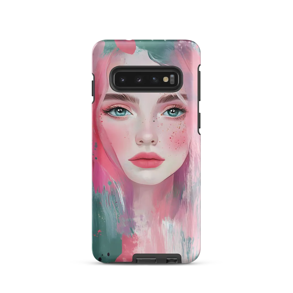 Dreamy Serenity: A Contemporary Portrait | Phone Case |  S10 | Tough Case | Matte