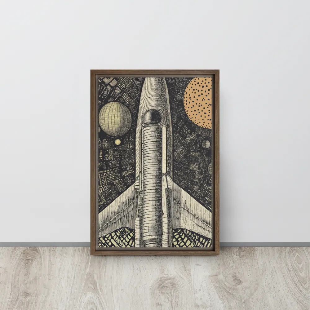 Voyage to the Unknown | Canvas with Brown Frame | 12″×18″