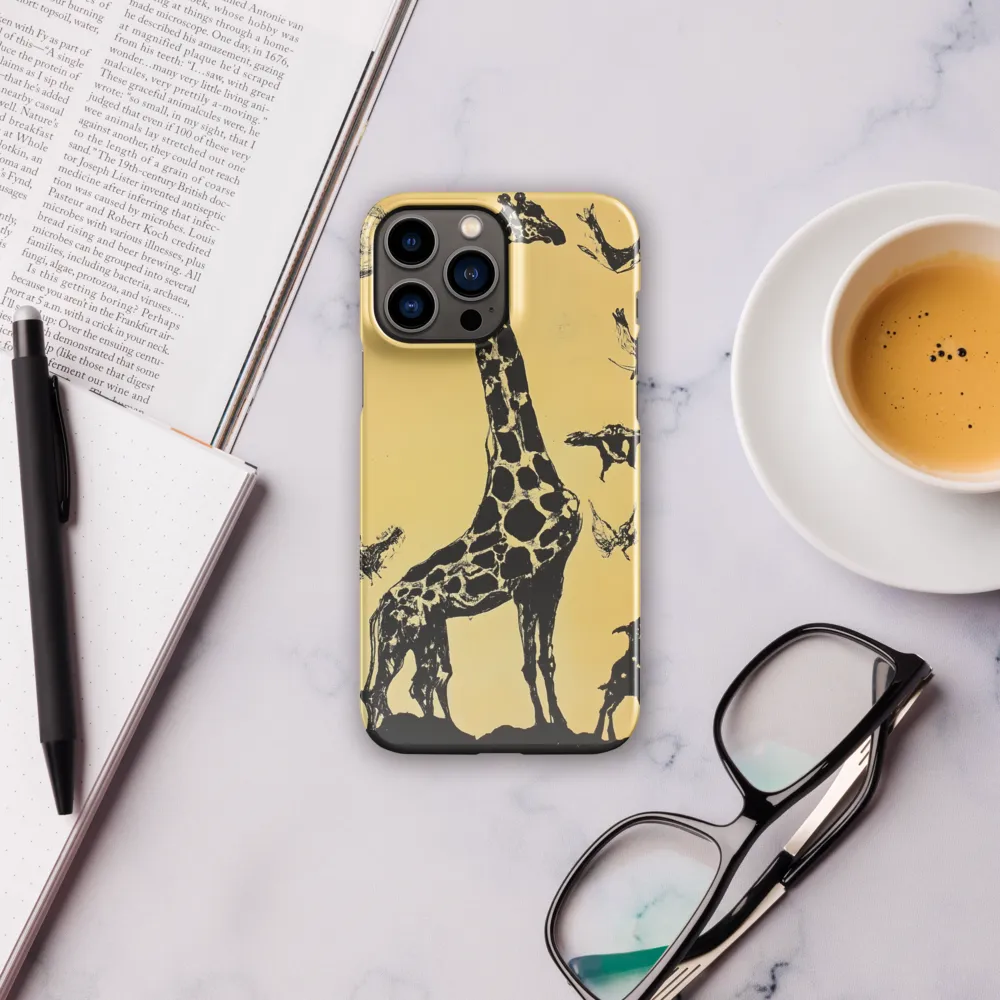 Whimsical Harmony of Giraffe and Birds