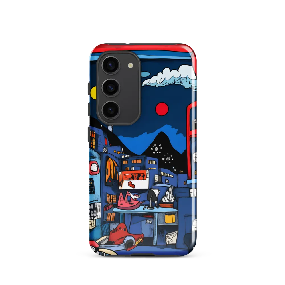 Whimsical Cityscape at Night