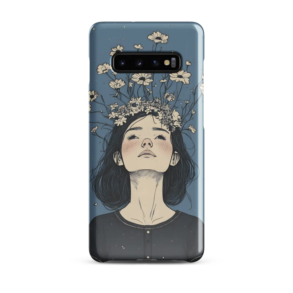 Floral Serenity: A Portrait of Tranquility | Phone Case |  S10 Plus | Snap Case | Glossy