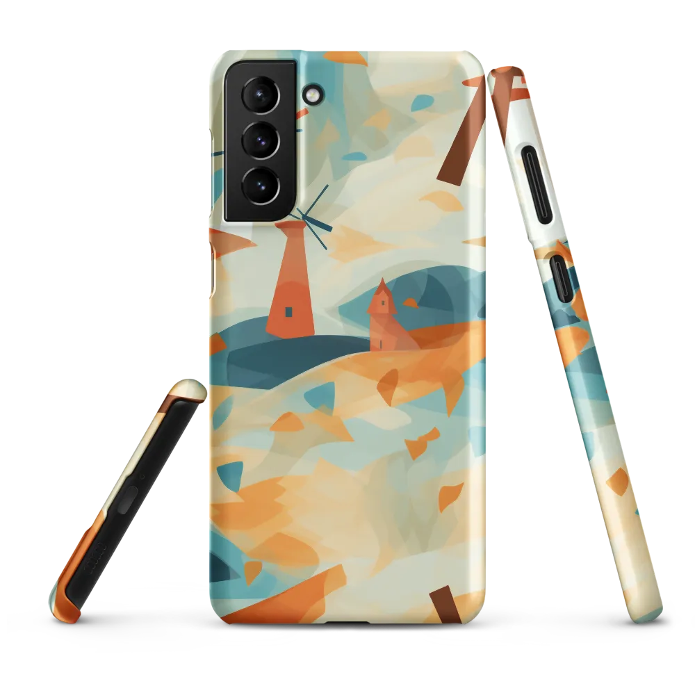 Whimsical Windmills in a Tranquil Landscape