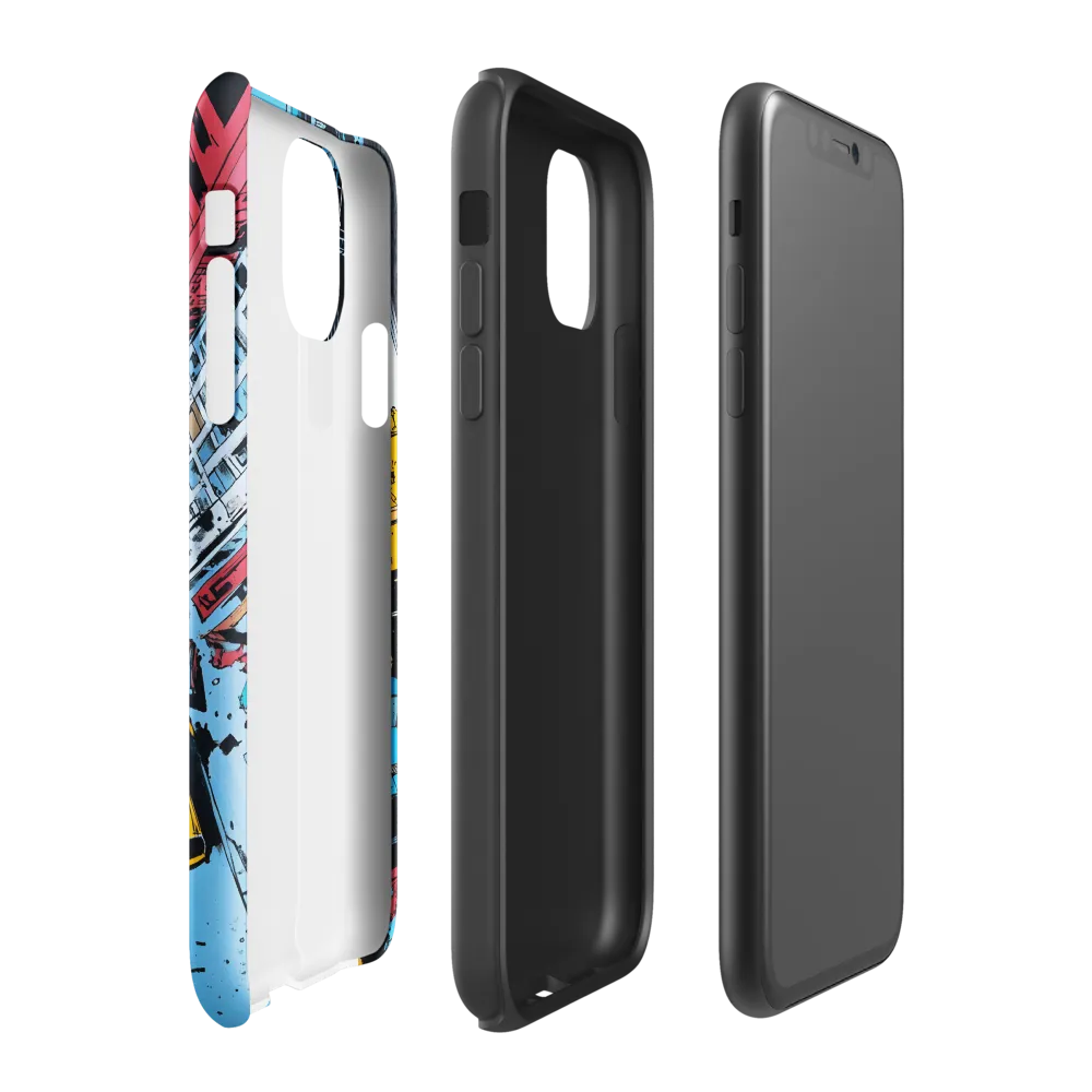 Urban Chaos: Aerial View of City Life | Phone Case |  11 | Tough Case | Glossy