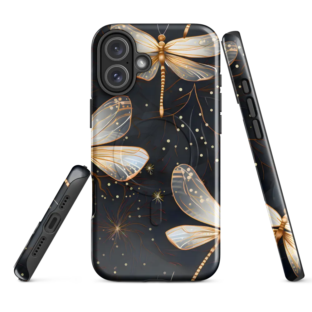 Ethereal Dance: Dragonflies in a Midnight Garden