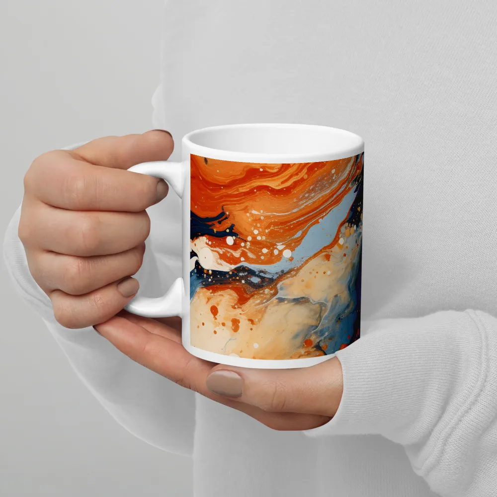 Fluid Dance of Colors | Mug with White inside | 11 oz