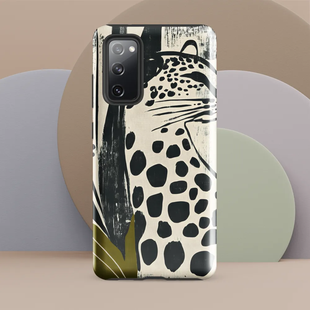 Leopard in Silhouette: A Modern Appeal | Phone Case |  S20 FE | Tough Case | Glossy