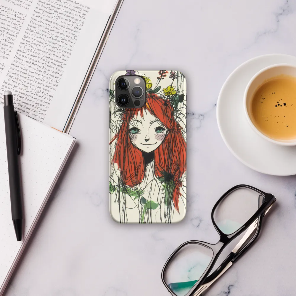 Whimsical Floral Portrait | Phone Case |  12 Pro | Snap Case | Matte