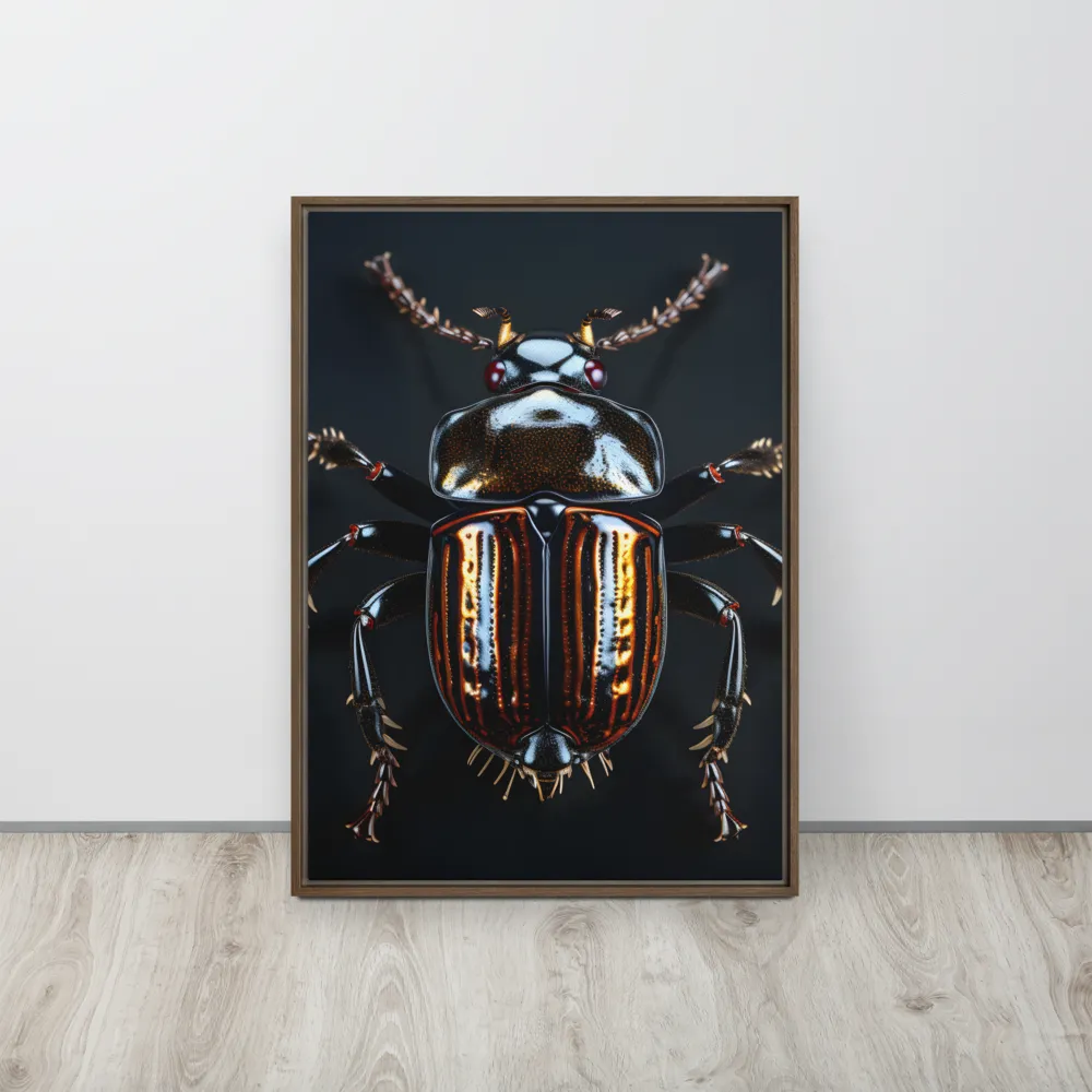 Luminous Insect Majesty | Canvas with Brown Frame | 20″×28″