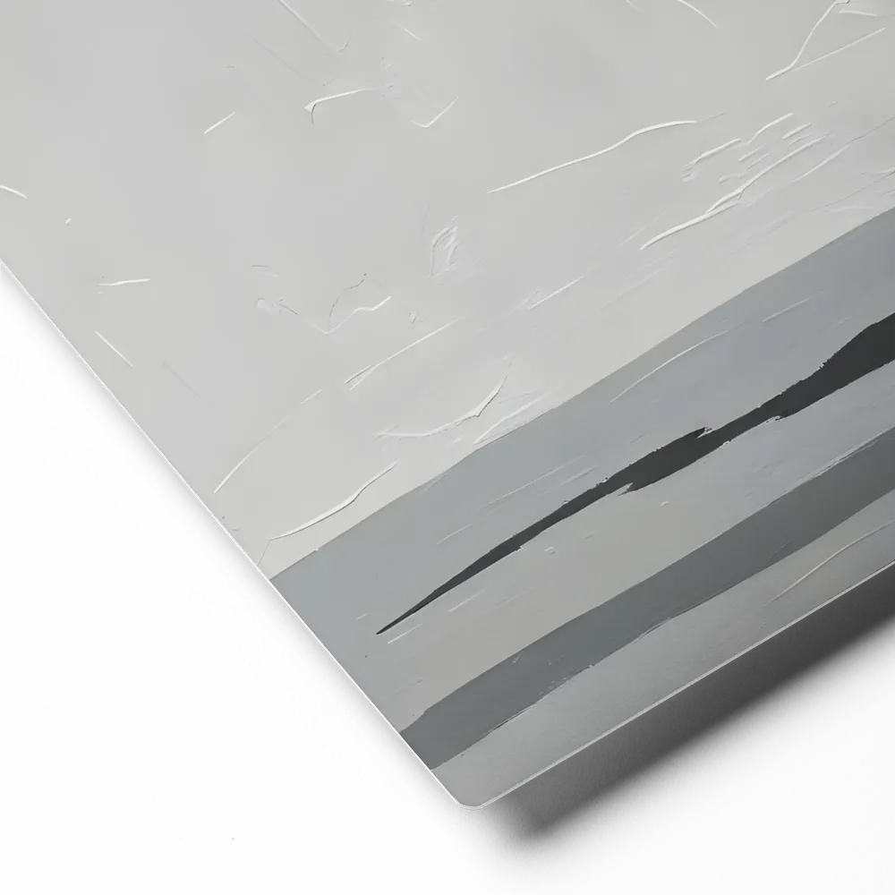 Grayscale Heron Study 
 Metal Print | 12″x 12″