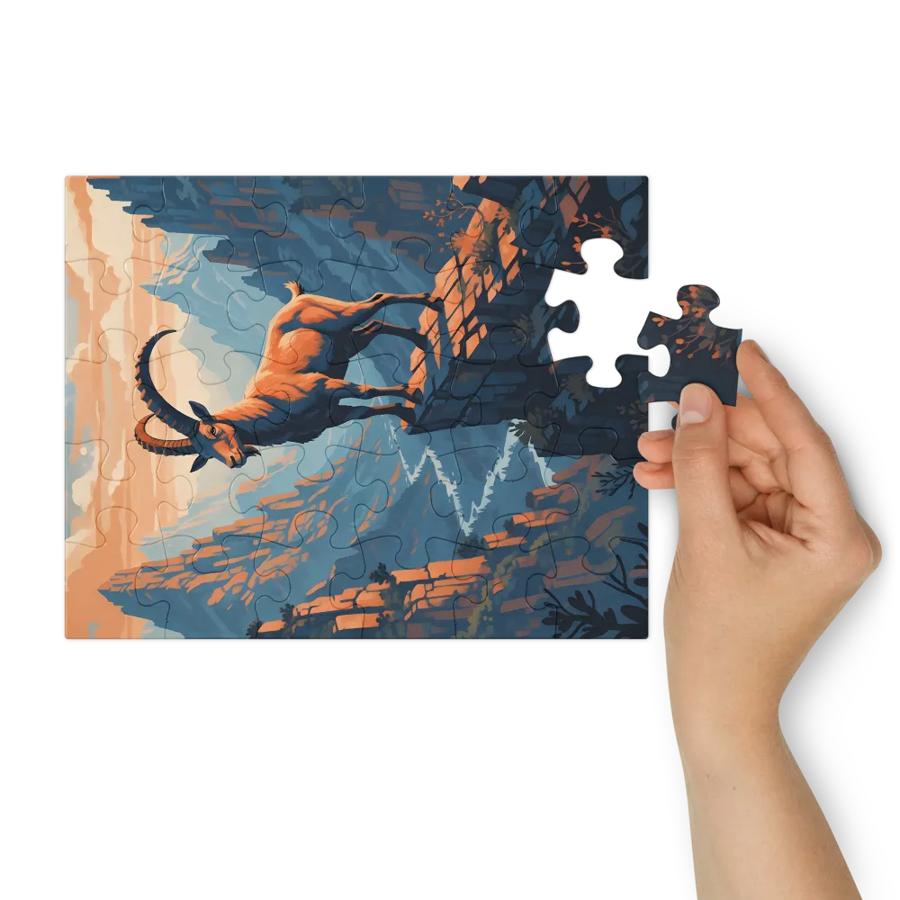 Sentinel of the Peaks 
 Jigsaw Puzzle in Tin Box