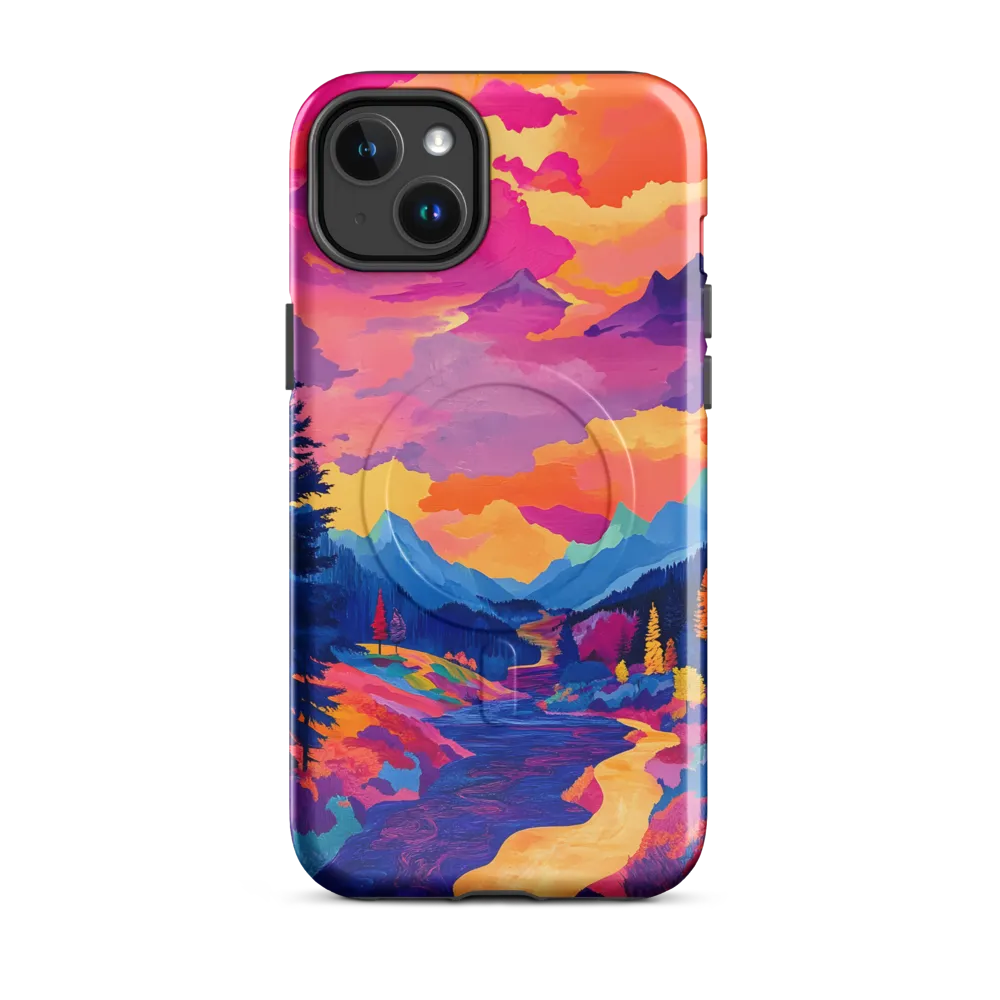 Radiant Serenity: A Surreal Landscape | Phone Case |  14 Plus | MagSafe® Tough Case | Glossy