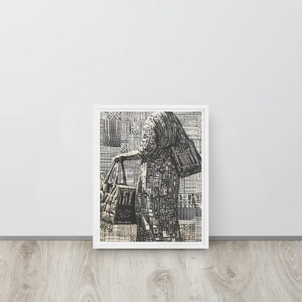 Urban Reflections: A Shopping Narrative | Canvas with White Frame | 11″×14″
