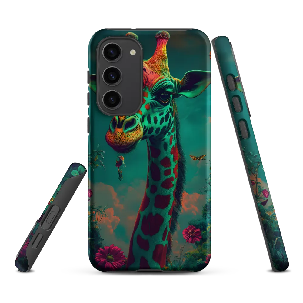 Whimsical Giraffe Among Blossoms | Phone Case |  S23 Plus | Tough Case | Matte