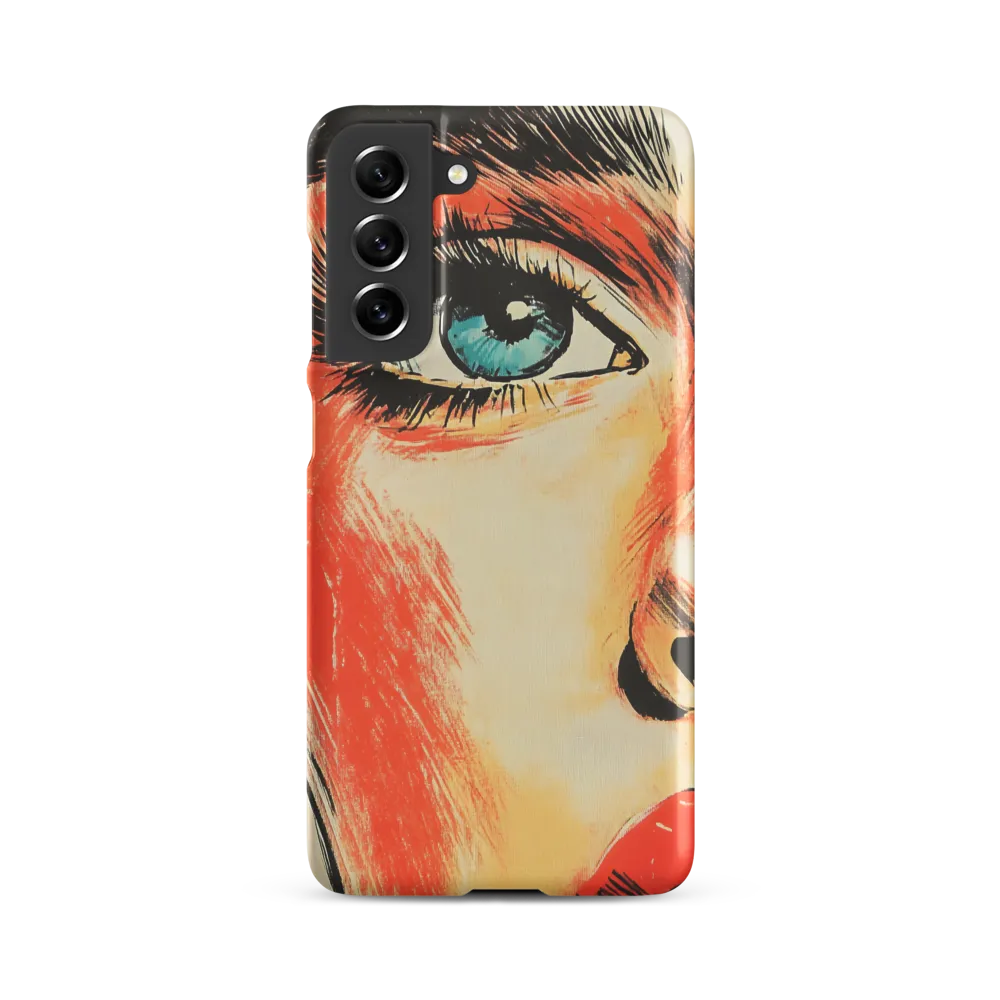 Intense Gaze: A Pop Art Portrait | Phone Case |  S21 FE | Snap Case | Matte