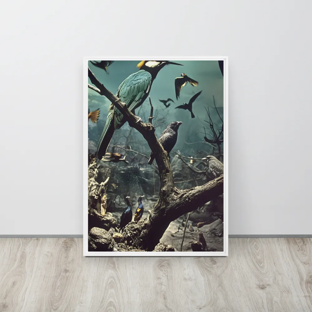 Whispers of the Avian Realm | Canvas with White Frame | 20″×28″