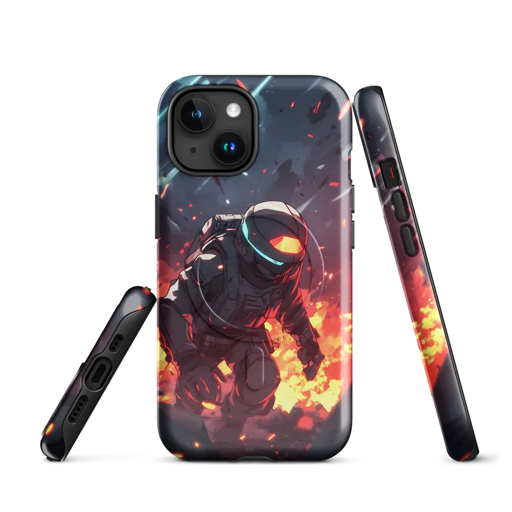 Astronaut Amidst Chaos