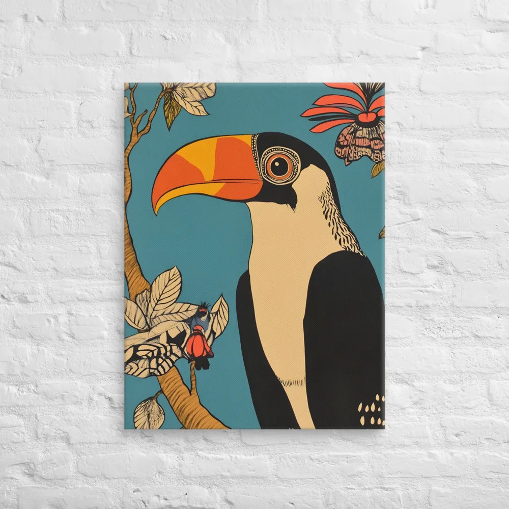Tropical Majesty: The Toucan at Rest | Canvas | 24″×32″