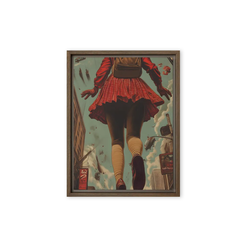 Flight of the Urban Dreamer | Canvas with Brown Frame | 9″×12″