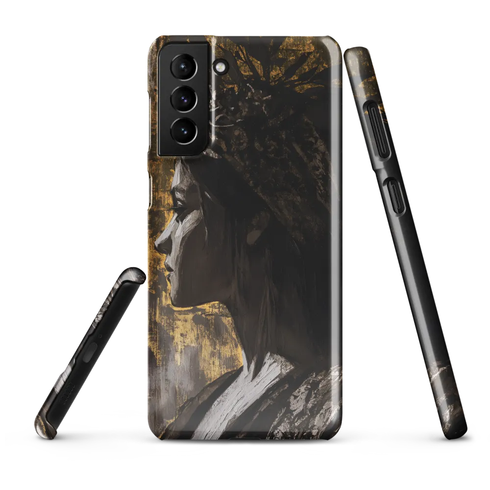 Golden Elegance: A Modern Profile Portrait