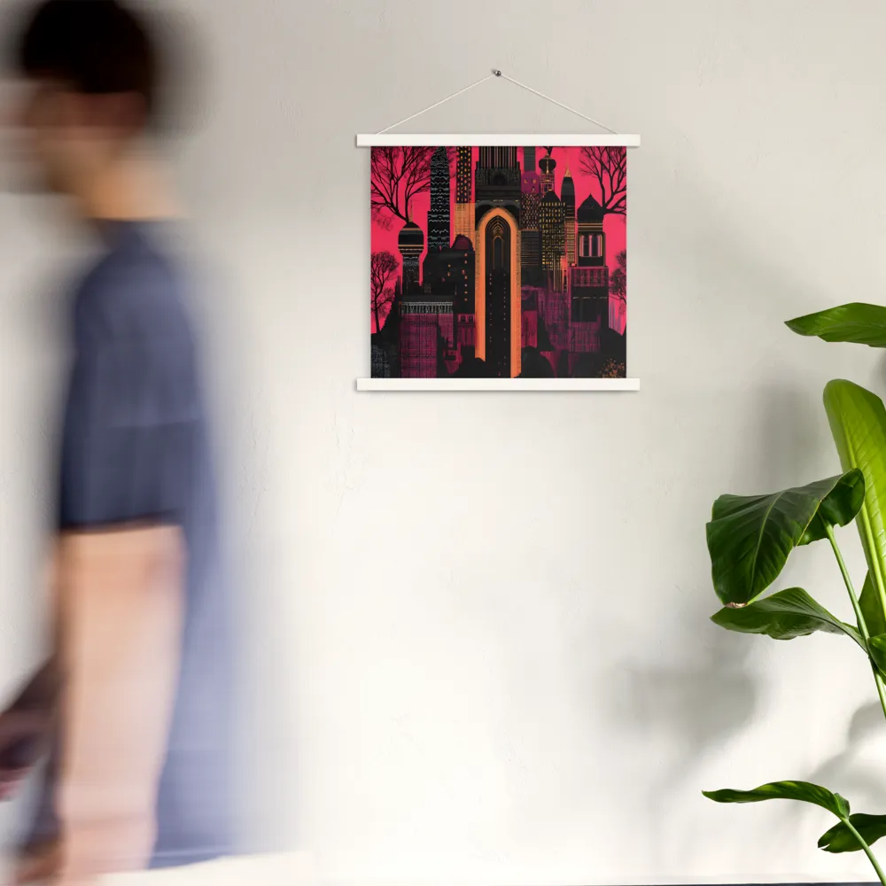 Urban Reverie | Poster With White Wood Hanger | 18″×18″