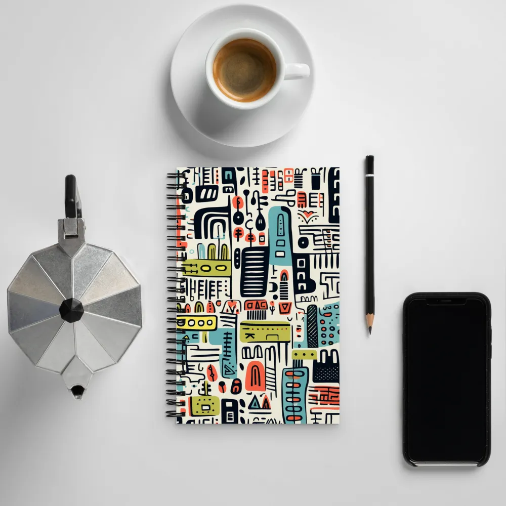 Urban Whimsy: A Playful Cityscape | Spiral Notebook