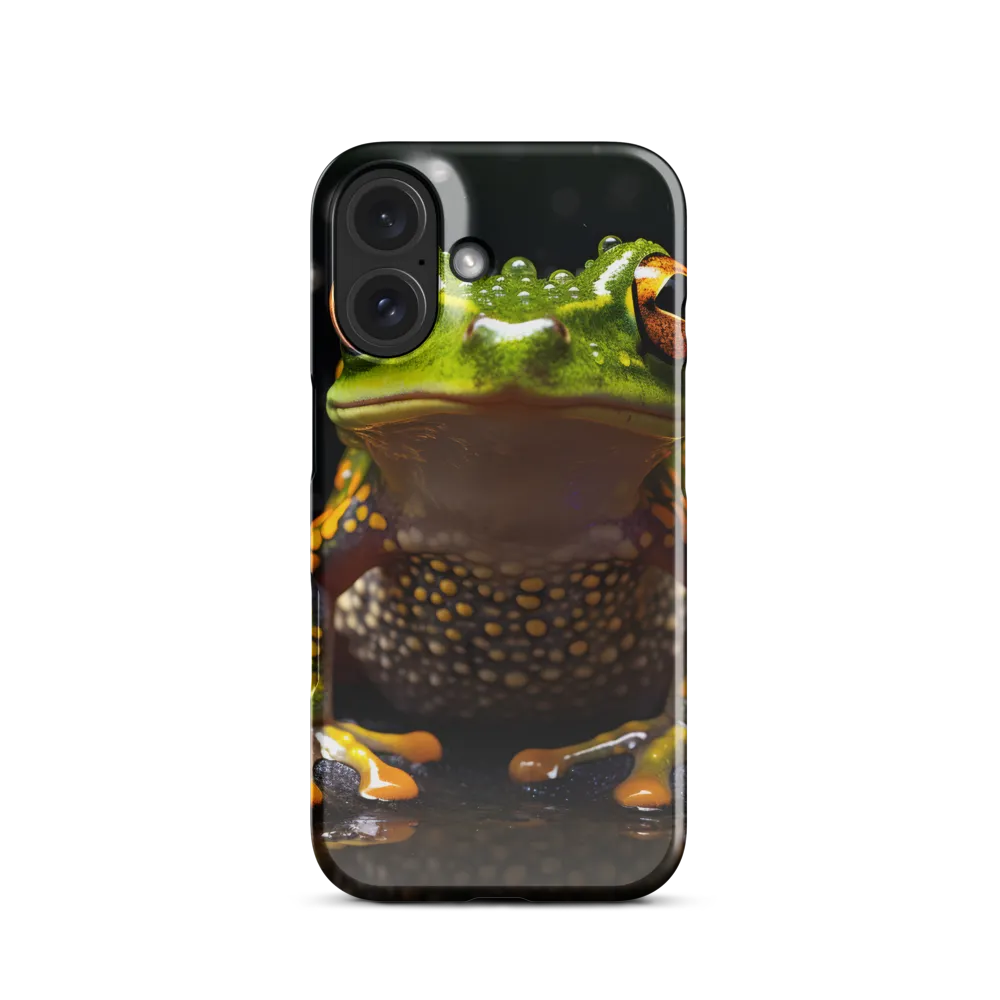 Emerald Elegance: The Frog in Focus | Phone Case |  16 | Snap Case | Glossy