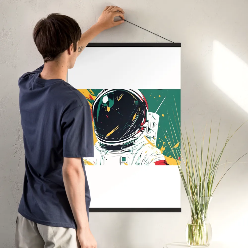 Galactic Explorer: A Modern Odyssey | Poster With Black Wood Hanger | 24″×36″
