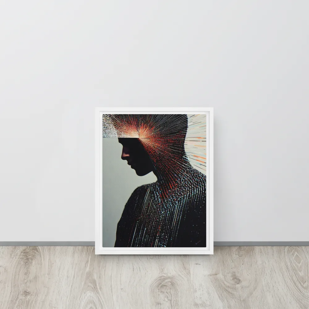 Radiant Reflection: An Abstract Journey of Thought | Canvas with White Frame | 11″×14″