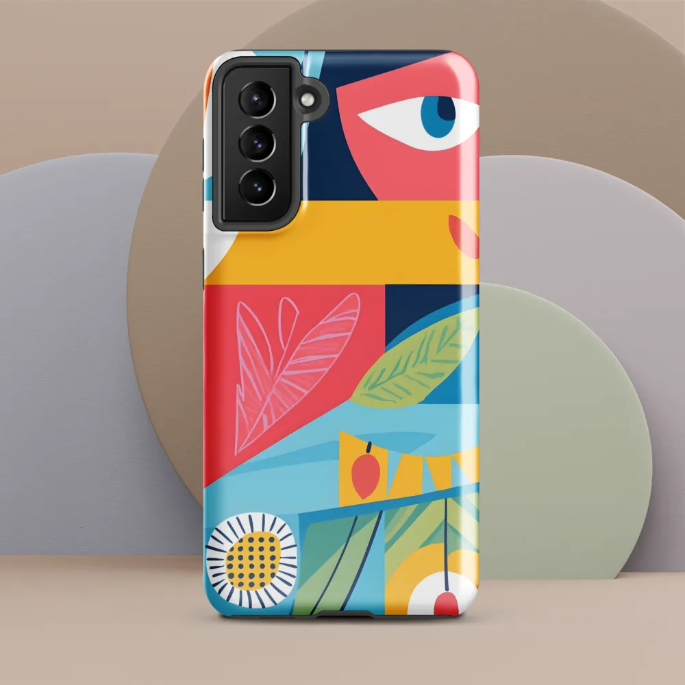 Vibrant Geometric Visage